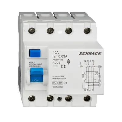 Intreruptor diferential AMPARO 10kA, 40A, 4p , 30mA, tip B