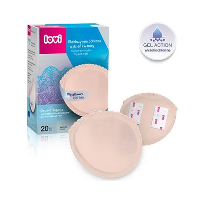 Tampoane pentru sani de unica folosinta Lovi Discret Elegance Bej 20 buc