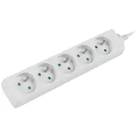 Prelungitor Lanberg 1.5m, 5 prize alb PS0-05E-0150-W