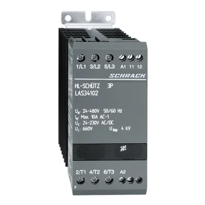 Contactor static 3p 10A/24-480VAC