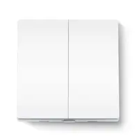 TP-LINK TAPO S220 intrerupator inteligent dublu (NECESITA HUB TAPO), Wireless: 868 MHz, incarcare maxima: 600 W LED/600W CFL/100