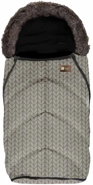 Sac pentru cărucior KikkaBoo - Shiny Nylon, Snow Braids