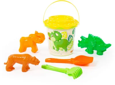 Set de plajă pentru copii Polesie Toys - Dinozauri, 7 piese