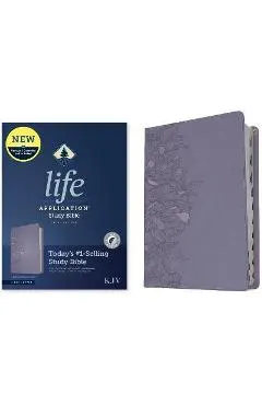KJV Life Application Study Bible, Third Edition (Leatherlike, Peony Lavender, Indexed, Red Letter)