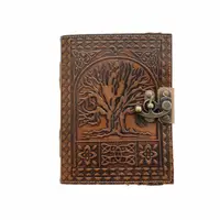 Jurnal vintage, 17.5x12.5cm, piele naturala, Forma copac, Krashell