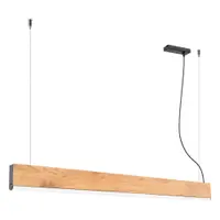 Lustră în culoare naturală LED din lemn masiv LYKKE – Thoro