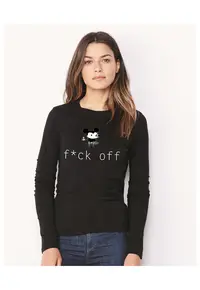 888113367-Bluza dama neagra - f*ck off Mickey Mouse