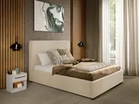 Pat Tapitat cu somiera fixa - Bej - Honey 160x200