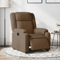 Gossi fotoliu rabatabil electric, maro, material textil
