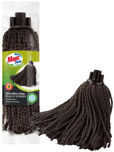 Mop de podea din microfibră Magic Clean - Premium, Black Power