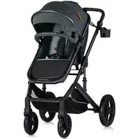 Carucior pentru copii Chipolino Amore Basil 2 in 1 cu sezut reversibil, maner reglabil, suspensii, husa de picioare, gentuta, suport pahar, greutate admisa 22 kg