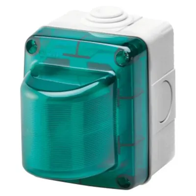 Indicator Lamps - 15w - 230v - Green Diffusor - Ip55 - Grey Ral 7035