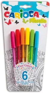 Set pixuri colorate Carioca - Fiorella, 6 culori