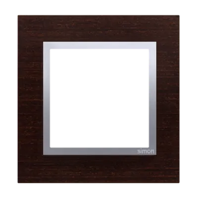 Rama simpla de lemn IP20/IP44(a se folosi cu DUN1 pentru IP44), wenge argintiu