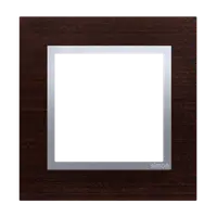 Rama simpla de lemn IP20/IP44(a se folosi cu DUN1 pentru IP44), wenge argintiu