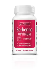 Berberina Optimum cu Berbevis extract 550 mg, 30 capsule