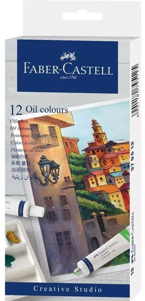 Vopsele de ulei Faber-Castell - 12 culori, 9 ml