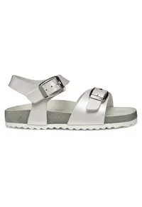 Sandale fete - J558MI-000NF - Piele ecologica - Alb - Alb