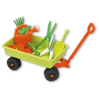 Carucior si set de unelte de gradinarit de jucarie
