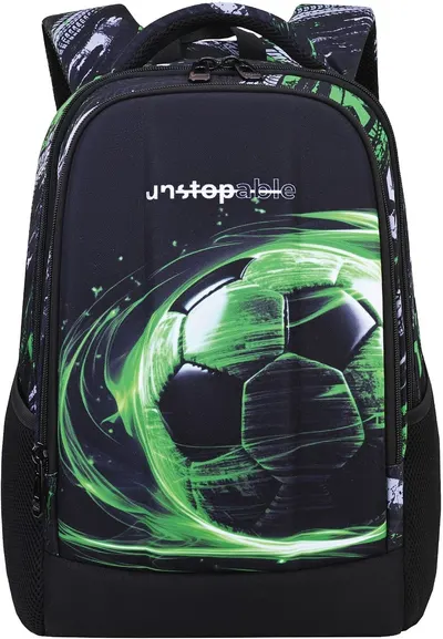 Ghiozdan școlar ergonomic S. Cool - Football, cu panou 3D, 17 l