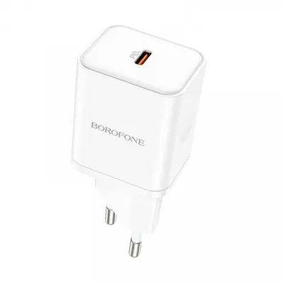 Incarcator Retea Borofone BN6 Field, 20W, 3A, 1 x USB-C, Alb