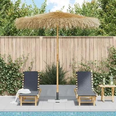 vidaXL Umbrelă din bambus cu umbrar din frunze de bananier, 270 cm