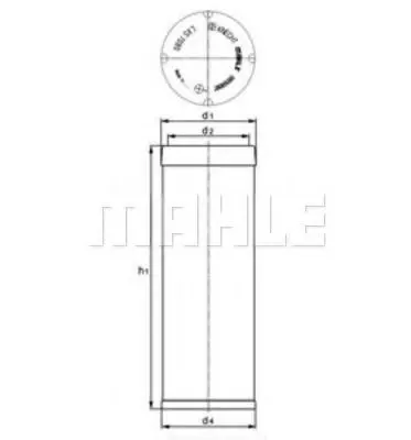 Filtru aer secundar MAHLE ORIGINAL LXS 7045
