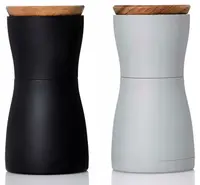 Set de râșnițe pentru sare și piper AdHoc - Twin, 13 cm,negru/gri