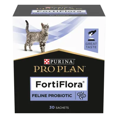 PURINA Pro Plan Veterinary Diets FortiFlora, supliment sistem digestiv & probiotice pisici, plic, 1g x 30buc pudră