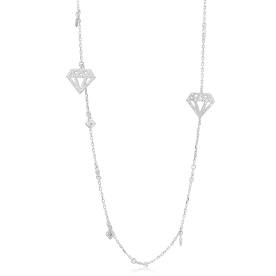 Colier din aur alb cu diamante de 0.66ct