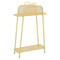 Etajeră de balcon metalică Garden Pleasure MWH, înălțime 105,5 cm, galben