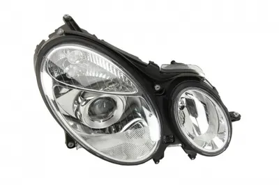 Far dreapta (D2S H7, reglaj electric, cu motoras, fundal cromat, fundal transparent) MERCEDES Clasa E 2002-2006