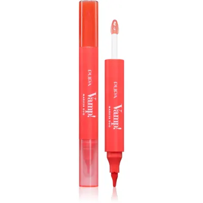 PUPA Milano Vamp! Lip Marker Duo repara buzele stralucitor culoare 009 Jelly Coral 1.4 ml