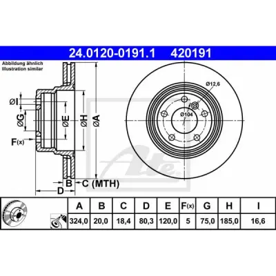 Disc frana ATE 24.0120-0191.1