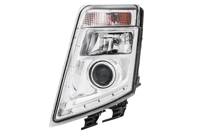 Far stanga (D2S H7 LED PY21W, reglaj manual, cu becuri, insertii crom, Semnalizator transparent) VOLVO FH, FH 16, FH II, FM dupa 2005