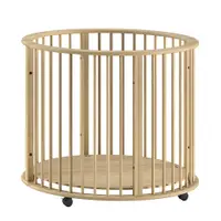 Țarc pentru copii în culoare naturală din lemn de fag 90x90 cm Dino – Vipack