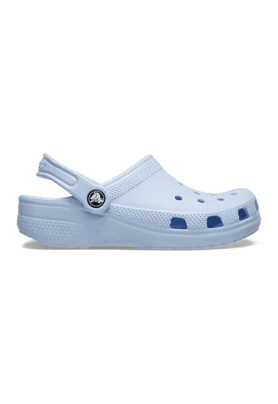 Saboti slingback cu perforatii - Albastru glaciar