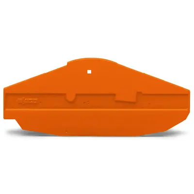 End and separator plate; for 2-conductor transverse switching terminal block; 1.5 mm thick; orange