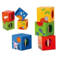 Cubulete din lemn Classic World - Animale