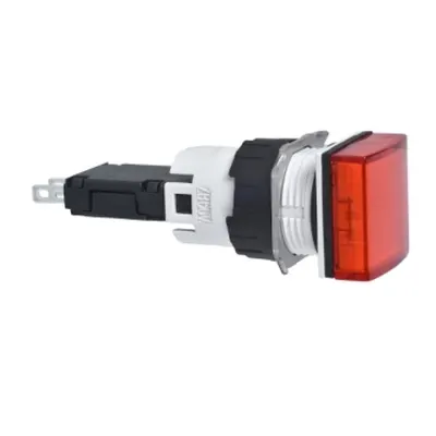 Lampa Pilot Patrata Ø 16, Rosie, Led Integral, 24 V, Conectori Faston