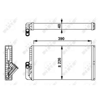 Schimbator caldura, incalzire habitaclu NRF 54256