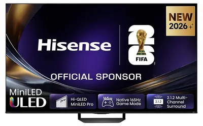 Televizor smart Hisense - 85U7S PRO, 85", 4K, MiniLED, 165Hz AMD FreeSync Premium Pro, Hi-View AI Engine Pro, Black