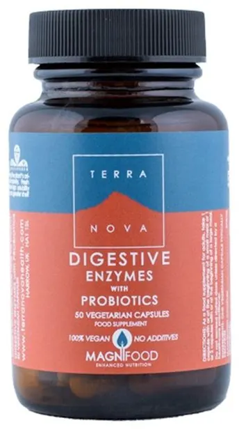 Digestive Enzymes with Probiotics, 50 capsule, Terra Nova