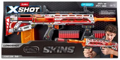 Blaster X-Shot Skins Pro - Longshot, cu 40 săgeți moi