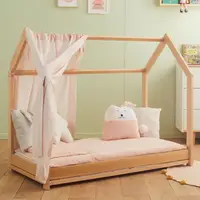 Patut pentru bebeluși Italbaby - Nanan Montessori, cu barieră, Natural