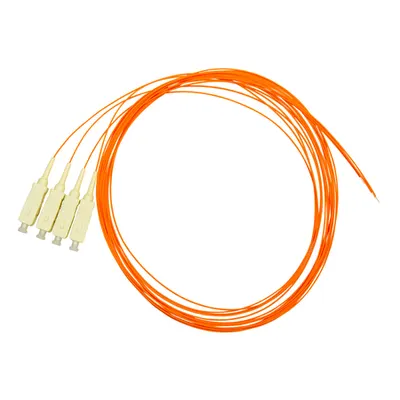 Pigtail SC, 62,5/125µm OM1, 2.0m, Easy Strip, Orange,4buc