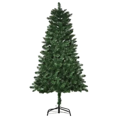 Brad de Craciun Artificial cu Baza Detasabila, brad verde, din PVC si Otel, Φ75x150cm, Verde HOMCOM | Aosom Romania