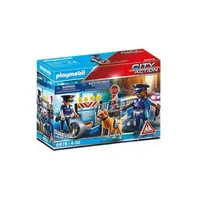Playmobil - Jucarie de rol Blocajul rutier al politiei