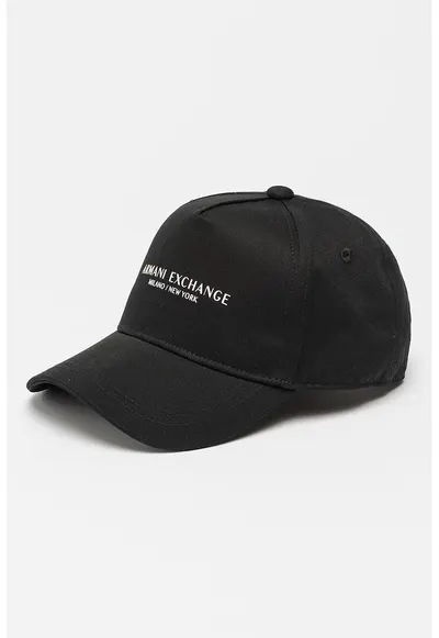 Sapca de bumbac cu imprimeu logo - Negru