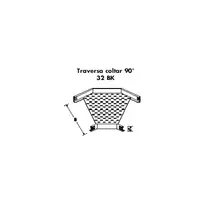 Traversa coltar 90GR pentru pat metalic 200 mm